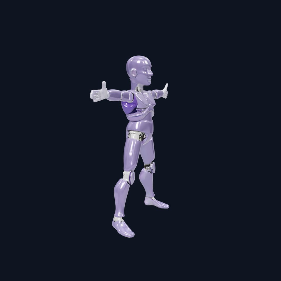 Purple Articulation Dummy model pack